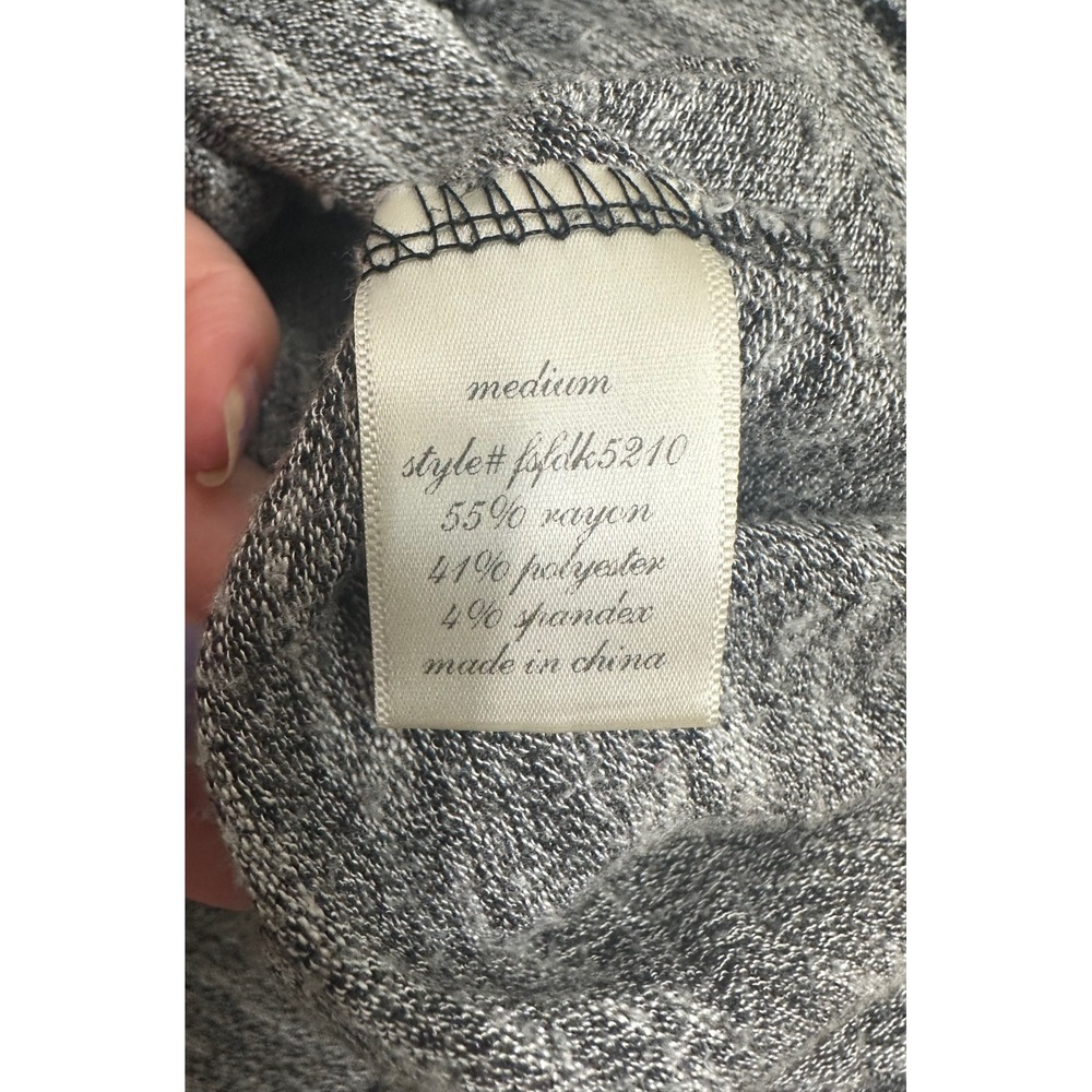 Ana De Womens Grey Marl Knit Sleeveless Swing Dress Medium High Low Hem - Picture 6 of 7